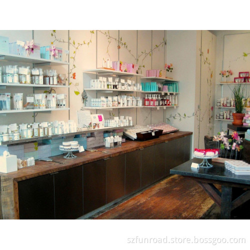 Shopping mall fashionable wood cosmetic display cabinet